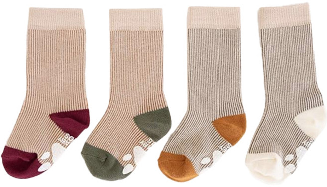 하이베이비키즈 유아용 선물 트렌디 골지 양말 4종 세트