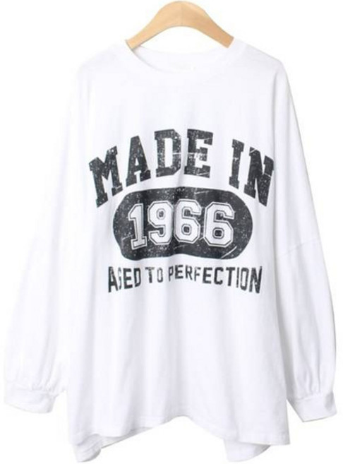 린다샵 여성용 뷸레션 루즈핏 빈티지 1966 맨투맨 cpt11692k31