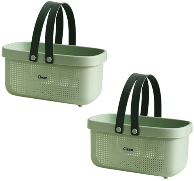 블럭마트 목욕 다용도 바구니, 그린