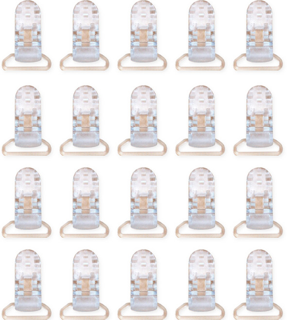 플라스틱 클립 투명 25mm, 1개입, 20개