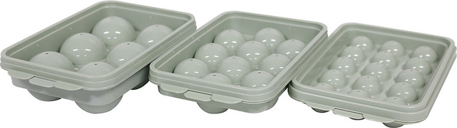 나누담 원형 왕 아이스볼 트레이 6구 + 10구 + 15구 세트, 민트, 1개