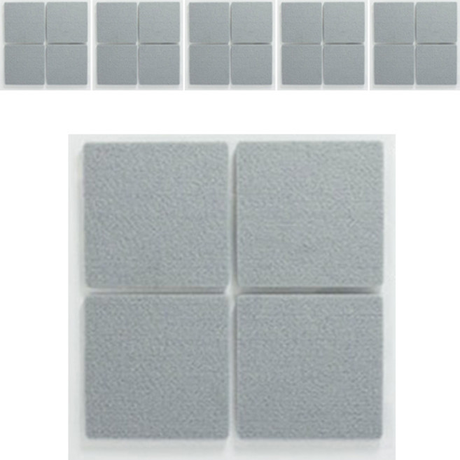 올데이랩 소음방지 펠트 가드스티커 사각 그레이, 24개