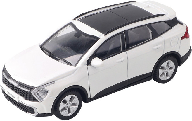 壓鑄迷你車系列2 2022 Sportage 汽車可動玩具, 白色, 1個