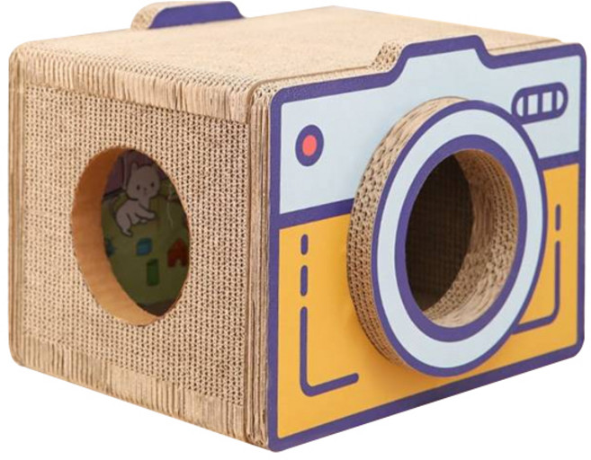 스포비젼 고양이 유니크스퀘어 카메라 스크레쳐 하우스, 혼합색상, 1개