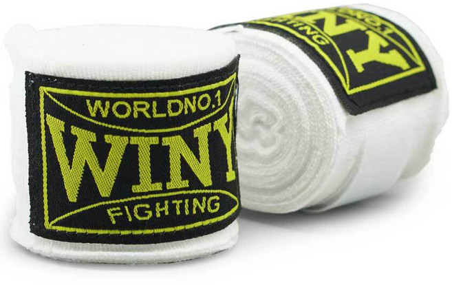 위니 손목 부상 방지 복싱 핸드랩, 화이트, 2개