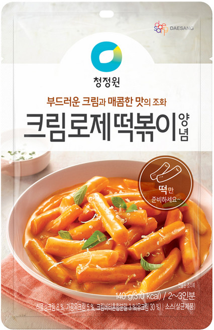 청정원 크림로제 떡볶이 양념, 1개, 140g