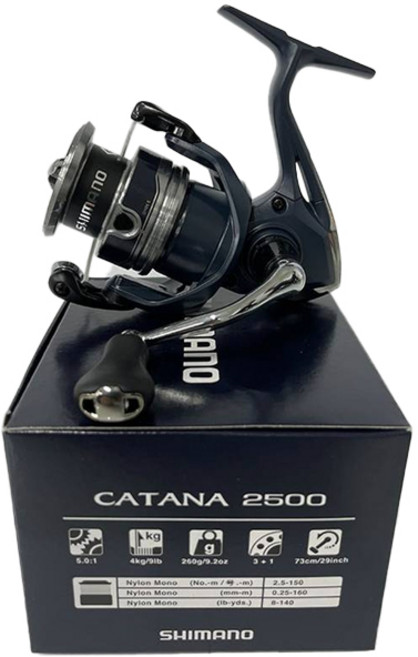 시마노 카타나 스피닝릴, 2500FE, 실버 + 네이비