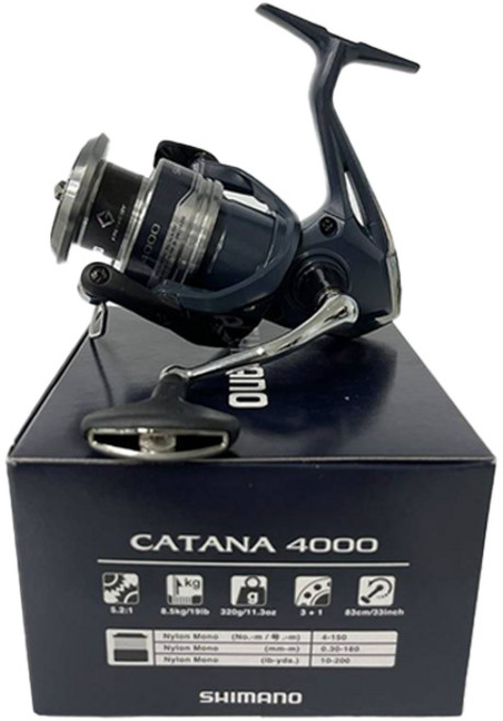시마노 카타나 스피닝릴 2022, 4000FE, 실버 + 네이비