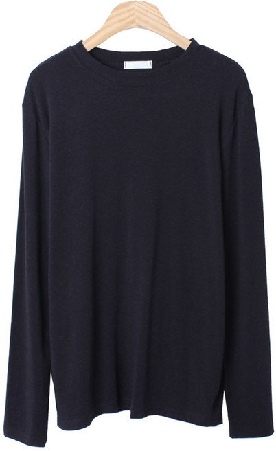 플랜데이 여성용 해피 베이직 쫀쫀핏 기본 무지 긴팔 티셔츠