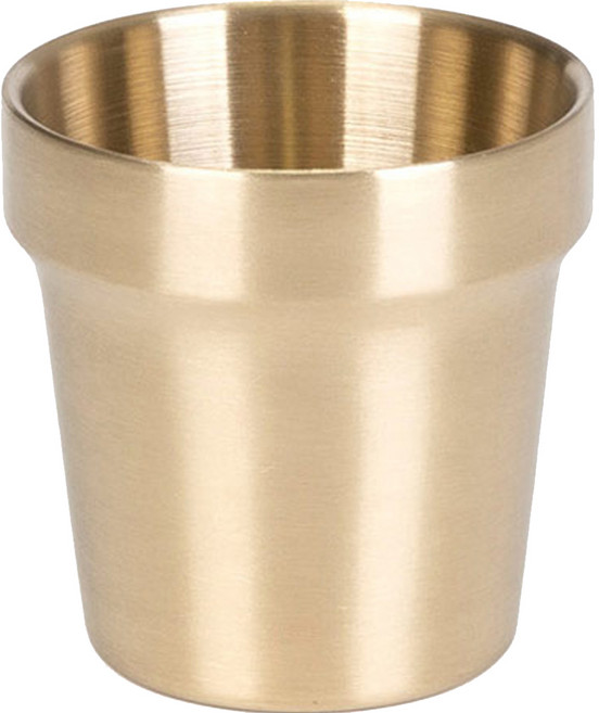 키친아트 금상첨화 티타늄 이중컵, 골드, 1개