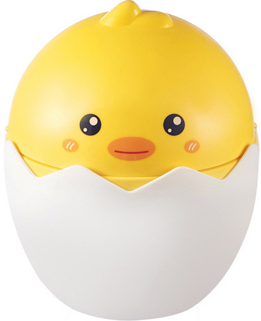 implex 귀요미 병아리 미니 책상 다용도 휴지통, 혼합색상