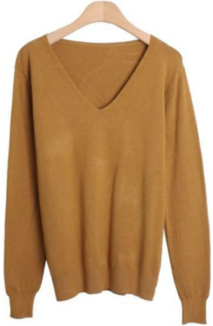 린다샵 여성용 어라이 브이넥 컬러풀 베이직 니트 cpnt4339k31