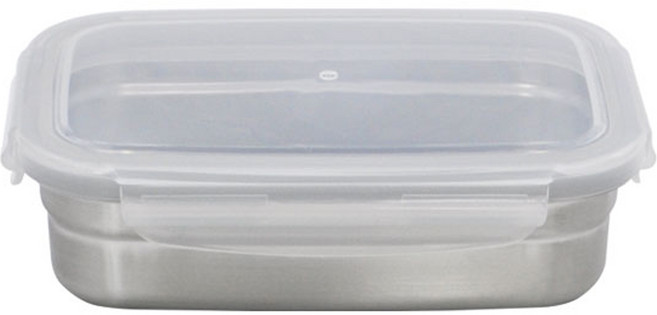 키친유 직사각 락스텐 밀폐용기 560ml, 단품, 1개