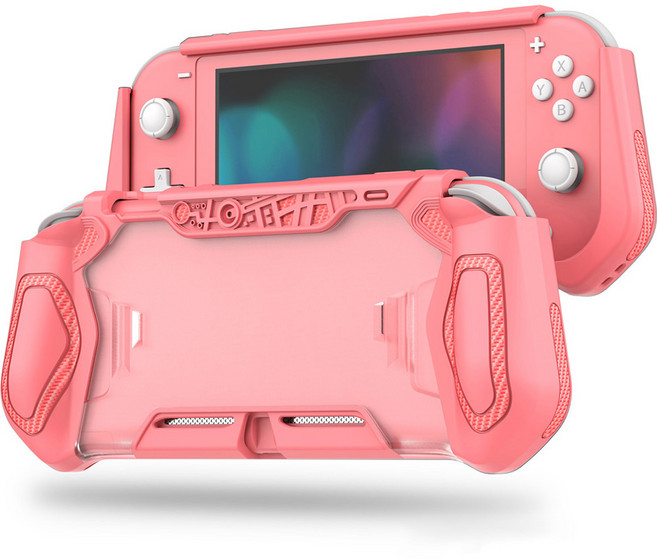 업마켓 닌텐도 스위치 라이트 그립 범퍼 TPU 케이스, 핑크코랄, 1개