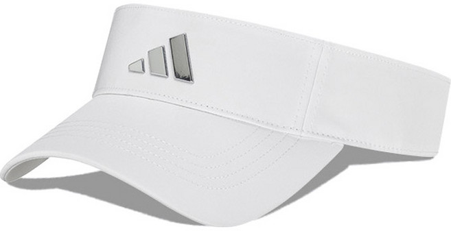 adidas 愛迪達 SMU金屬標籤遮陽帽, 白色, 1個