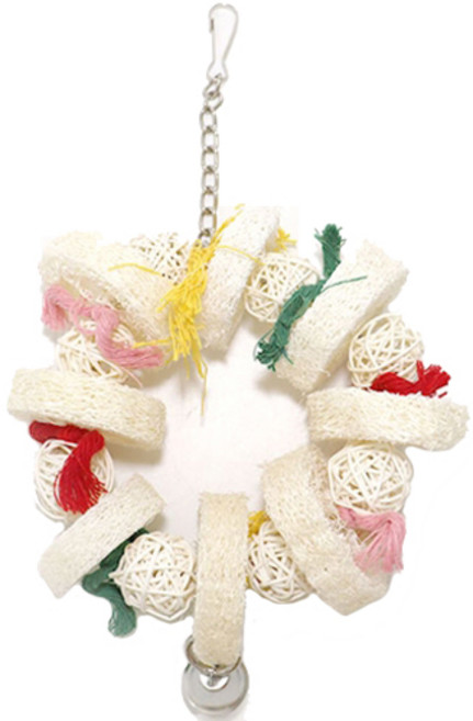 리프패럿 앵무새 색깔 빈티지 수세미 등나무 링 03844, 혼합색상, 1개