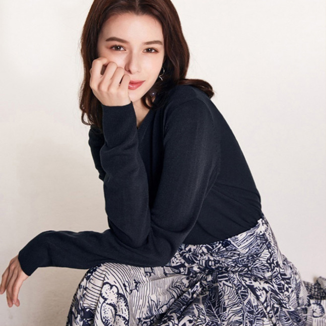 브룬스바자 여성용 Spring 코튼 블랜디드 니트 JH3S603W