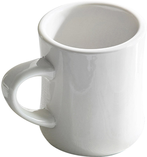 시라쿠스 뉴욕 오목 머그컵 400ml, 화이트, 1개