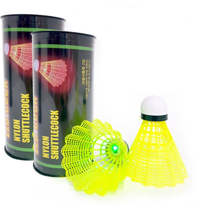 세베로 야광 나일론 셔틀콕, 혼합색상, 2개입, 2개