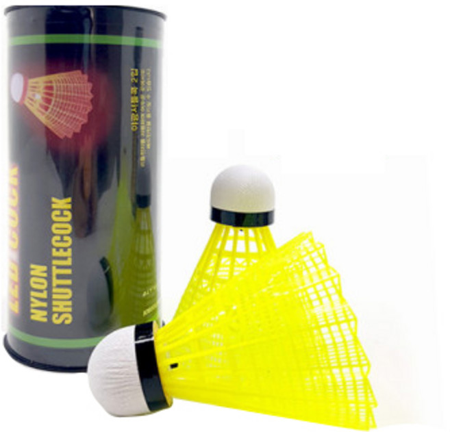 세베로 야광 나일론 셔틀콕, 혼합색상, 2개입, 1개