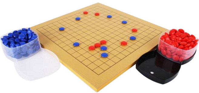 육형제바둑 PS칼라바둑알 2종 x 160p 세트, 빨강, 파랑, 1개