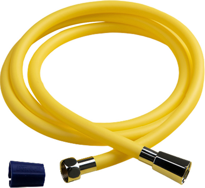 듀벨 샤워 호스 2m + 실리콘 렌치 세트, 옐로우