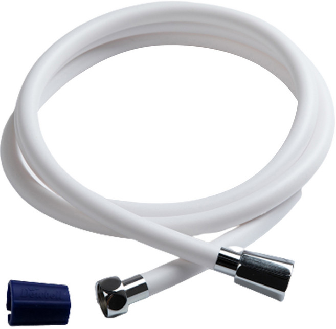 듀벨 컬러 샤워호스 + 실리콘렌치 세트, 2m, 화이트
