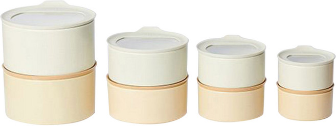 nEOFLam FIKA The Porcelain One 陶瓷容器組, 1套, 陶瓷容器 200ml x 2入 + 420ml x 2入 + 600ml x 2入 + 1000ml x 2入