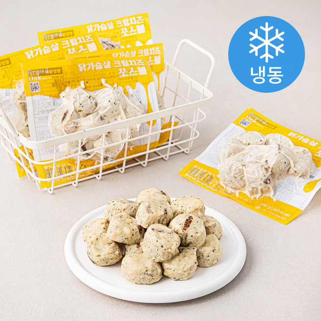 브랜드닭 닭가슴살 쏘스볼 크림치즈 (냉동), 100g, 1개입, 5개