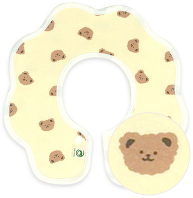 베이키즈 롤링 턱받이, 2곰노랑, 1매, 1개