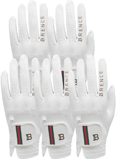 브렌스 여성용 핑거라인 골프장갑 왼손용, 화이트, 5개