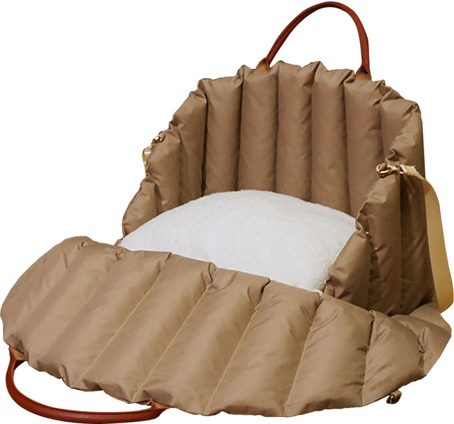 펫츠몬 반려동물 패딩 이동 가방, 카푸치노, 1개