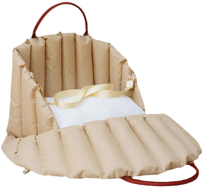 펫츠몬 반려동물 패딩 이동 가방, 베이지, 1개