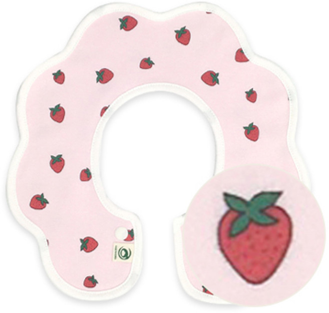 베이키즈 롤링 턱받이, 6딸기핑크, 1매, 1개