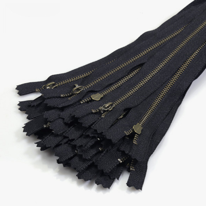 YKK 華可貴 Enjoy Quilt 大容量無頭青銅拉鍊 10cm, 25個, 黑色