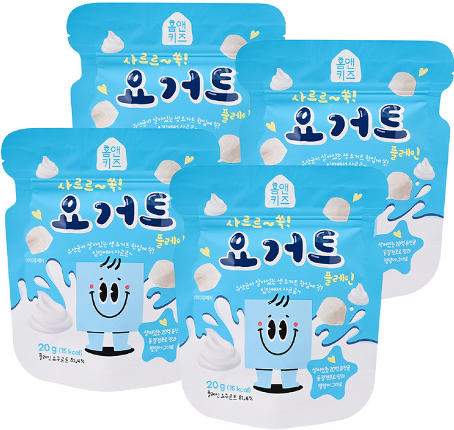 HOME&KiDS 乳酸菌優格點心塊, 原味, 20g, 4包