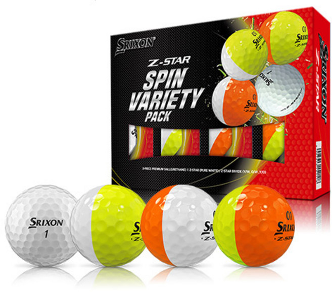 SRIXON 2023 Z-STAR Divide 旋轉多樣組合包, 1套, 混合顏色, 12入