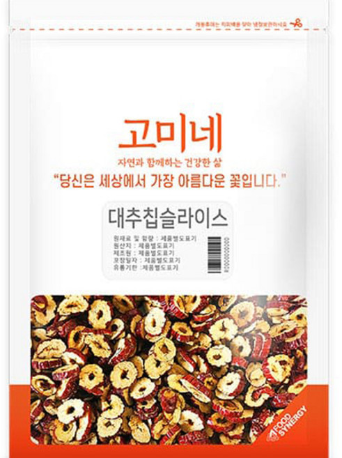 고미네 대추칩 슬라이스, 1개, 250g