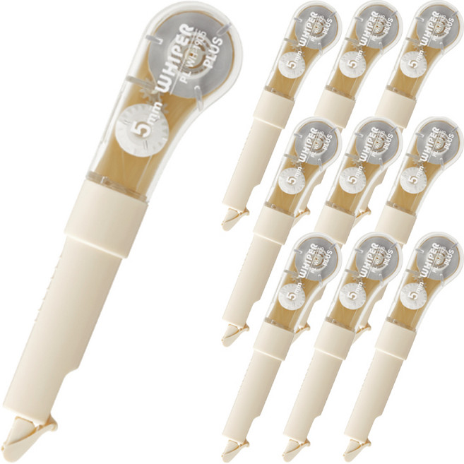 PLUS 普樂士 Whiper PL 筆型修正帶 WH-1905, 10個, 象牙白