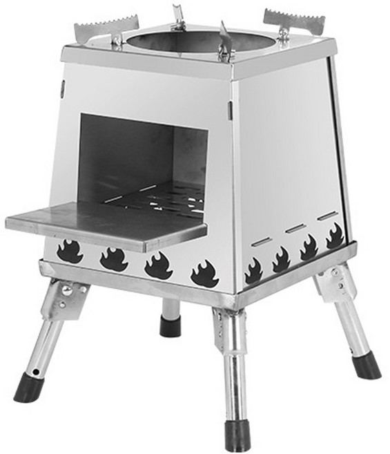 꼬까 레트로 휴대용 캠핑 화로대 스테인레스, 1개