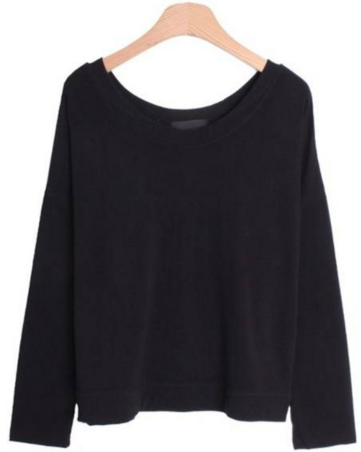 여성용 투헤비 박시 투웨이 무지 긴팔 티셔츠 cpt11568k2c