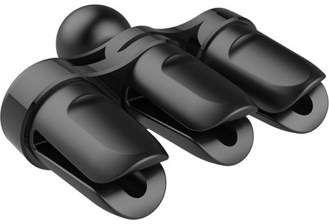 오토크루 자동차 세로형 세발 송풍구 마운트, 1개, 블랙