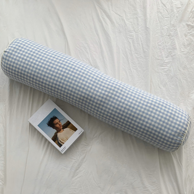 집앤콕 바디필로우 솜포함, 체크 소라