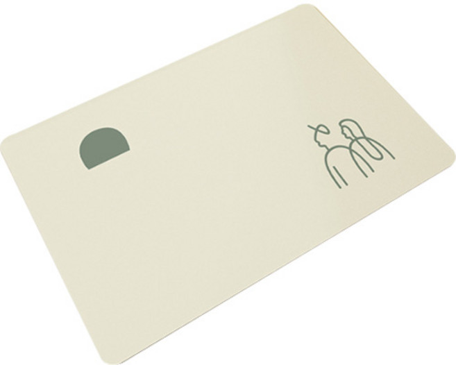 위더홈 그린 컬러 드로잉 뽀송 매트 90 x 60 cm, 커플, 1개