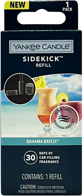 YK 사이드킥 차량용 방향제 리필, 1개, 바하마브리즈