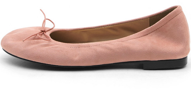 사뿐 메이르 스웨이드 리본 플랫슈즈