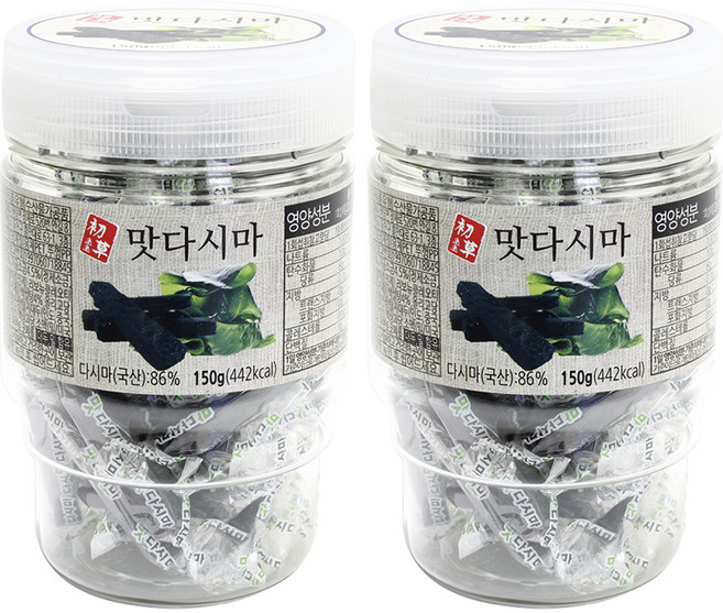 colorfood 초초 맛다시마 젤리 컵홀더, 150g, 2개