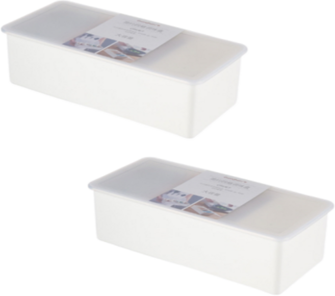 물빠짐 사각 수저 보관함, 화이트, 2개