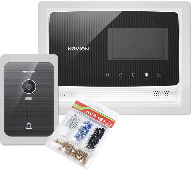 나비엔 비디오폰 마감판 패키지 NHA-0475, NHA-0475(블랙)