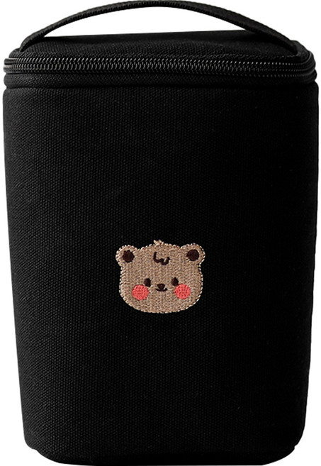 맘스네이처 아기 물병 보냉백, 블랙 베니